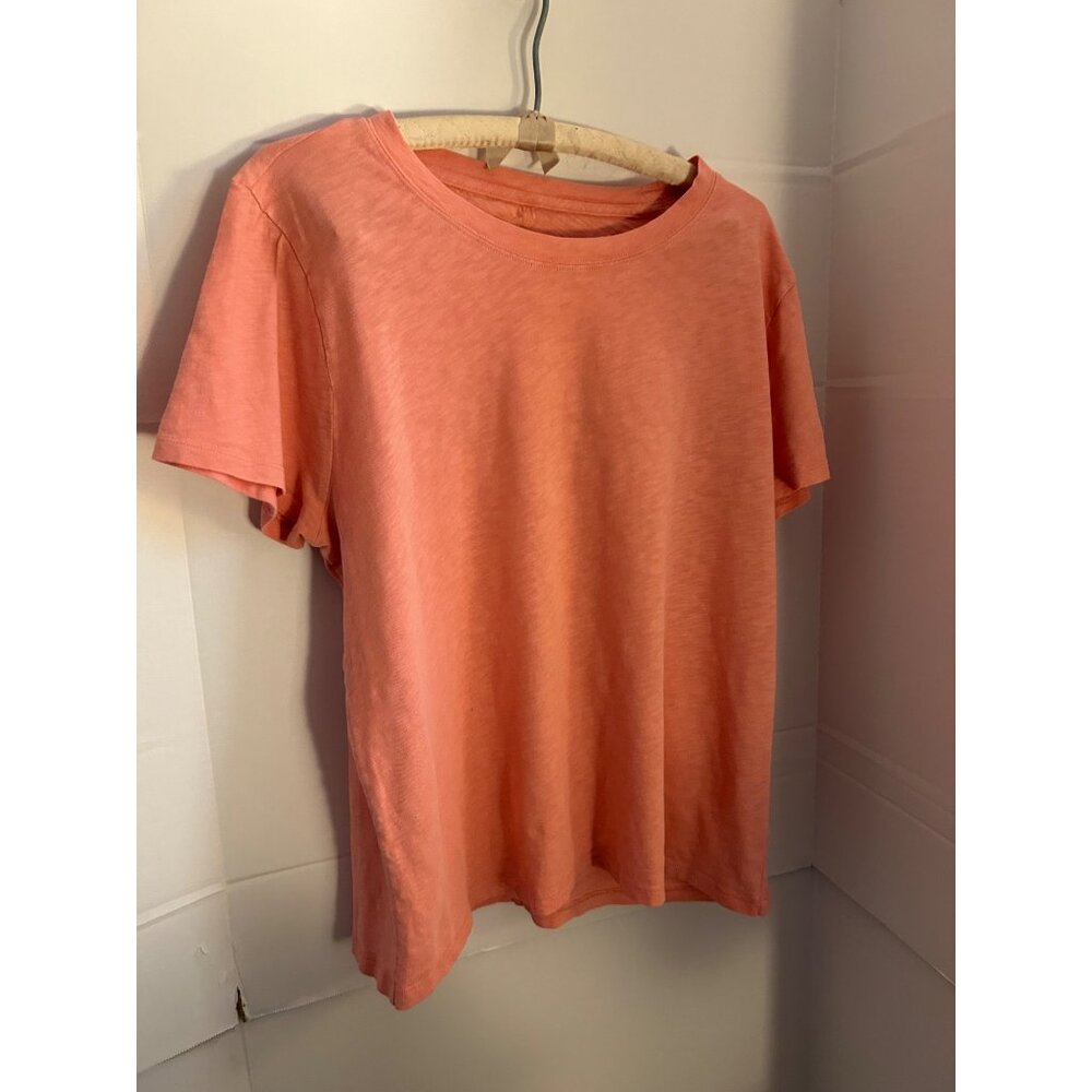 J.CREW Girlfriend Tee XL Women Large Pink T-Shirt 100% Cotton Casual Comfort